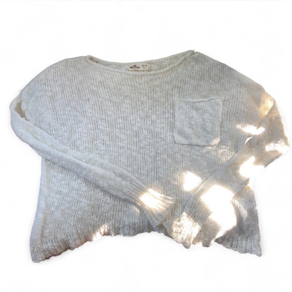 Vintage Hollister Slouchy Lightweight White Knit Sweater
